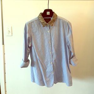 Maison Scotch sequin collar shirt